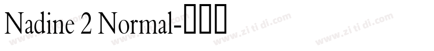 Nadine 2 Normal字体转换